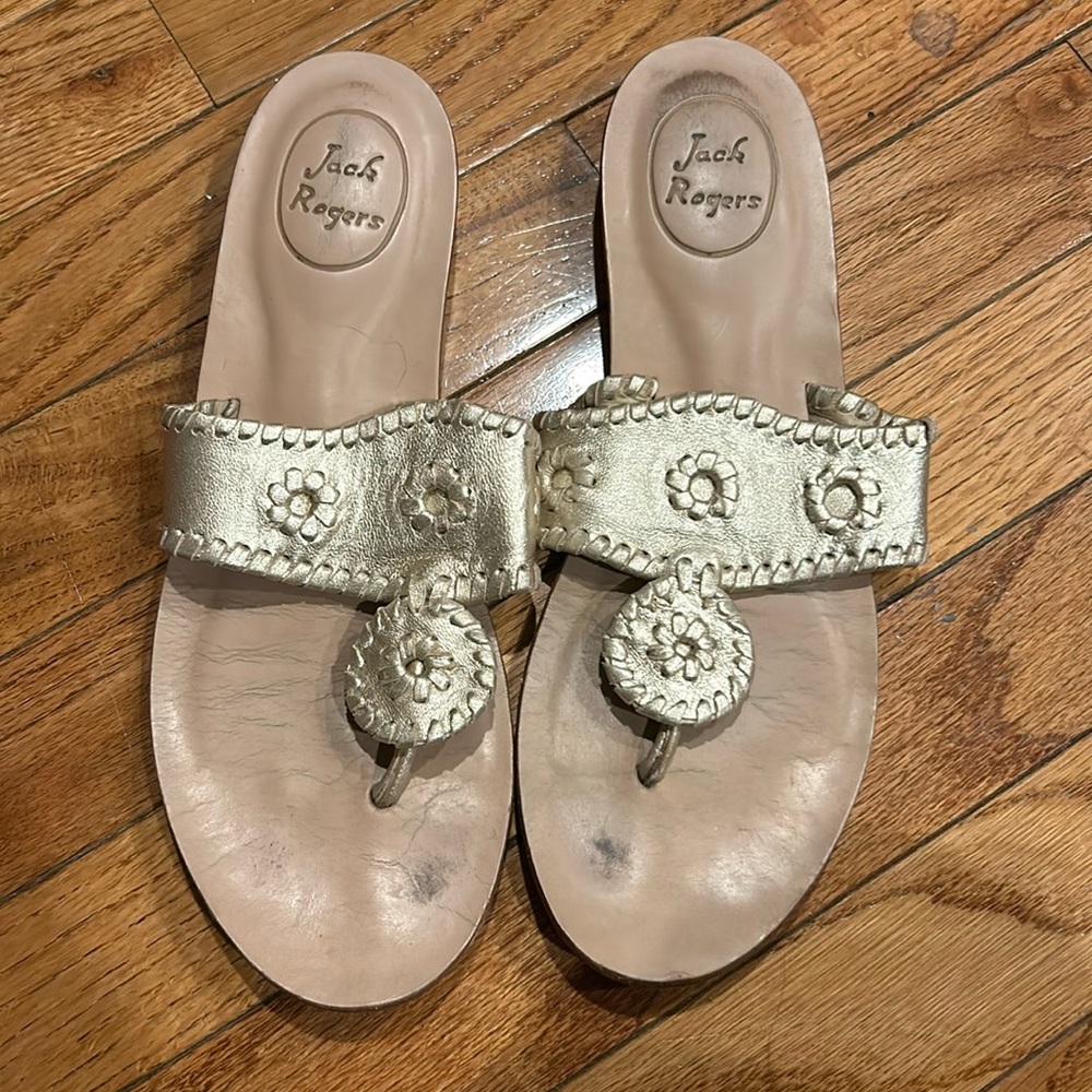Jack Rogers Gold Sandals